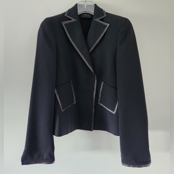Akris Jackets & Blazers - AKRIS | Wool jacket LAMB NAPPA trim black sz US 6